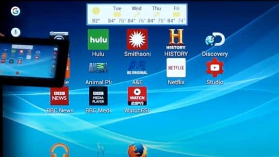 Mirror Tablet Interface on TV