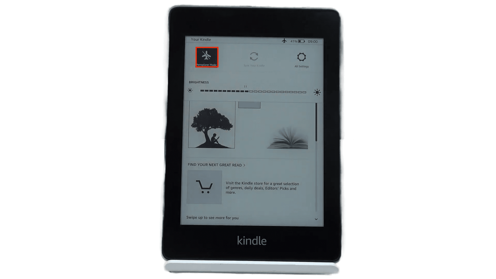 Disable Airplane Mode in Kindle