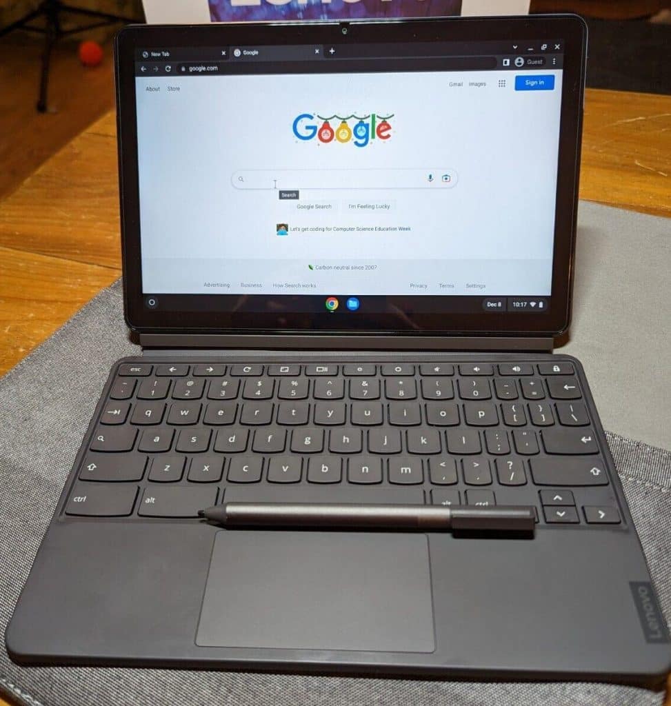 Lenovo Chromebook Duet with keyboard