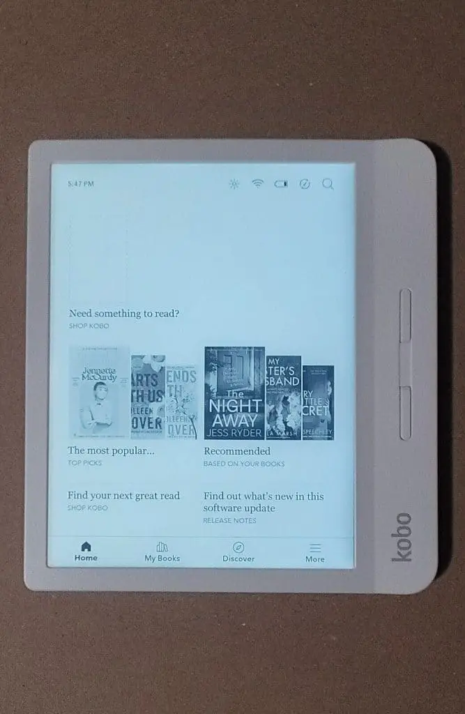 Kobo Libra H2O Display