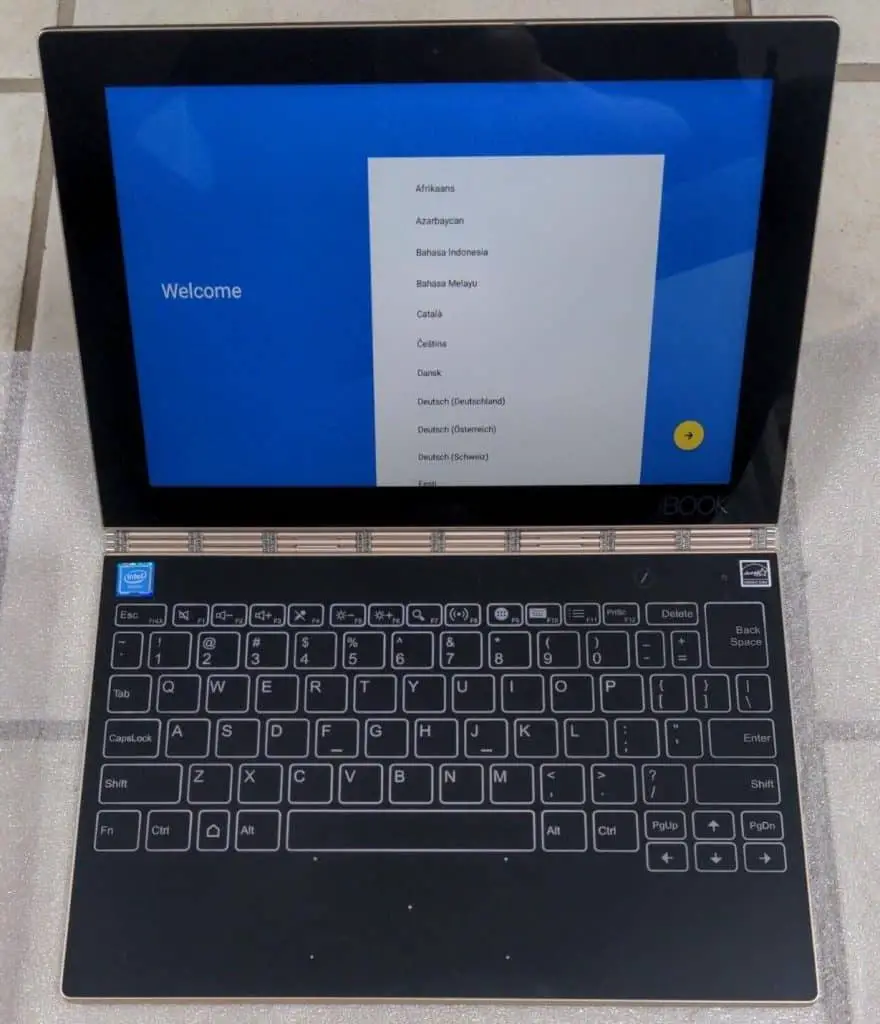 Lenovo Yoga Book with keyboard